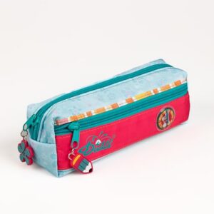 DIDDL — Trousse scolaire bleue à double compartiment
