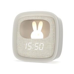 Alternative view of MOBILITY ON BOARD Billy Clock — Réveil veilleuse enfant lapin gris
