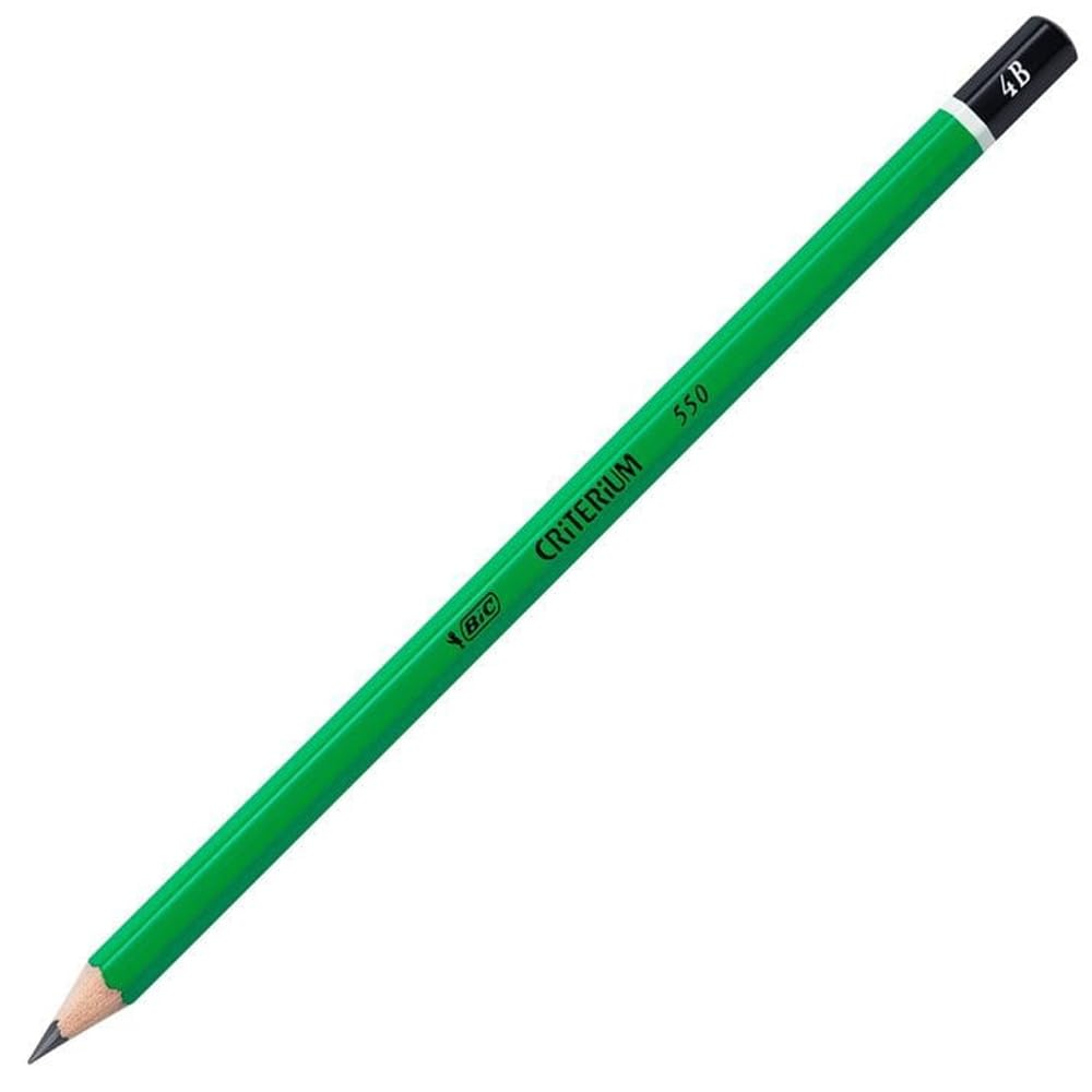 BIC Ecriture Criterium 550 Crayons à Papier - Mine Grasse Et Résistante - Couleur Grise, 4B, Boîte de 12 – Image 4