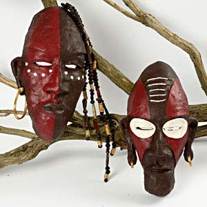 CREATIV — Masque visage en papier mâché 16 cm – Image 3