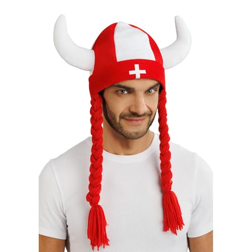 CHAKS — Casque supporter avec cornes et tresses