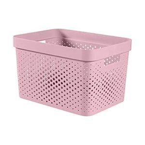 CURVER Infinity — Panier de rangement 17 L recyclé rose