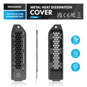 Alternative view of GRAUGEAR G-PS5M2-COVER-B — Coque métal SSD M.2 PS5 avec dissipateur