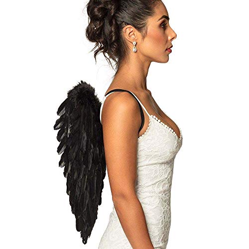APTAFÊTES — Ailes d'ange en plumes noires 50 x 50 cm – Image 2
