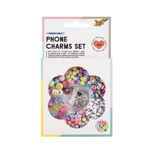 FOLIA — Set de perles Phone Charms Rainbow Smile 349 pièces