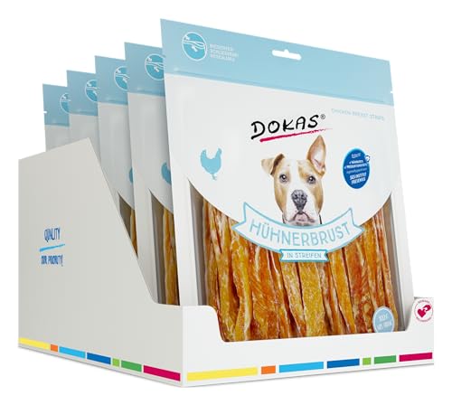 Dokas Snack de qualité supérieure sans céréales en lanières pour Chiens - Idéal pour Entre Les Deux, 500 g (1 Paquet) – Image 11