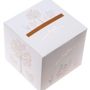 CHAKS — Tirelire de baptême carrée en carton 20 cm