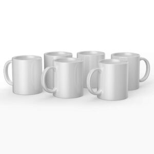 CRICUT — Lot de 6 Tasses Blanches à Sublimation 355 ml