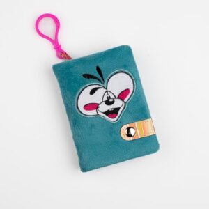 DIDDL — Cahier mini A7 à couverture peluche bleue