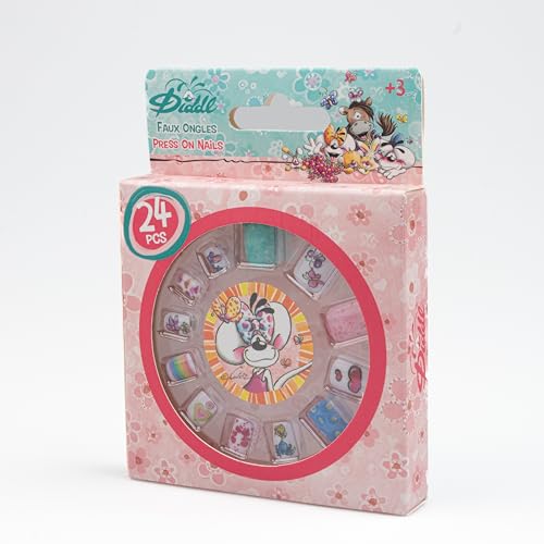 DIDDL — Faux ongles adhésifs pour enfants 24 pièces