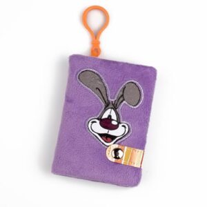 DIDDL Bibombl — Cahier mini A7 peluche violet avec mousqueton