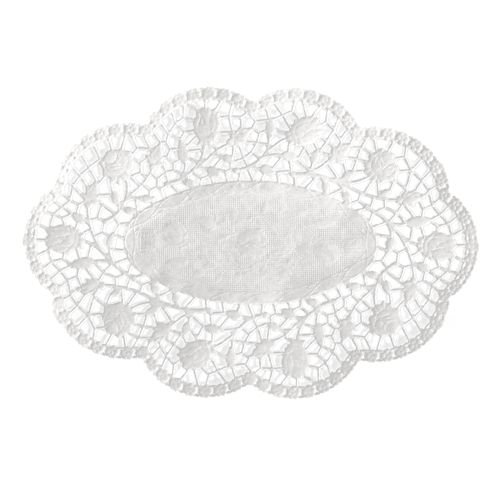 MOKKADECKCHEN — Napperons ovales 18 x 13 cm blancs, 500 pcs