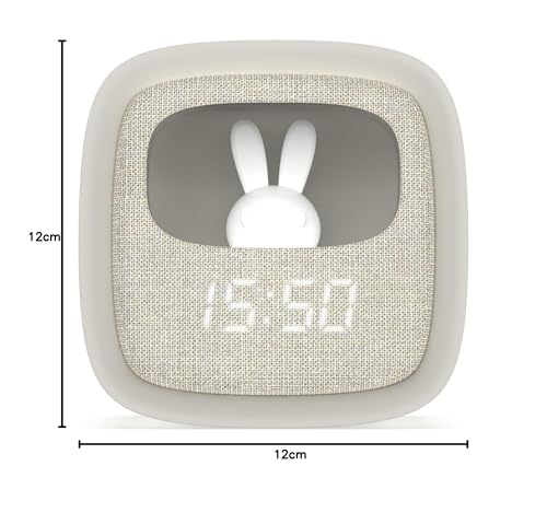 MOBILITY ON BOARD Billy Clock — Réveil veilleuse enfant lapin gris – Image 7
