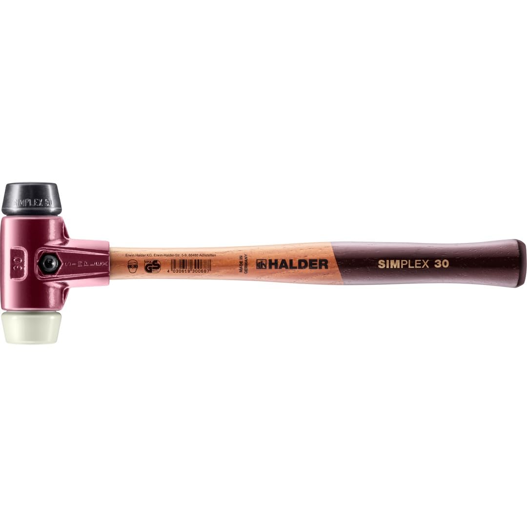 HALDER Simplex EH 3028 — Maillet Caoutchouc/Nylon 30 mm