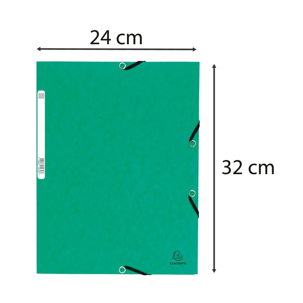 EXACOMPTA — Chemise à élastiques 3 rabats A4 verte – Image 20