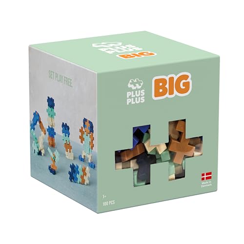 PLUS PLUS BIG — 100 Briques de Construction Bleu Breeze – Image 2
