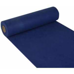 SOFT — Chemin de table non tissé 24 m x 40 cm bleu foncé