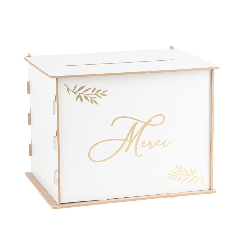 ARTIFETES — Urne en Bois Réutilisable 30x23,5x23,5 cm Blanc