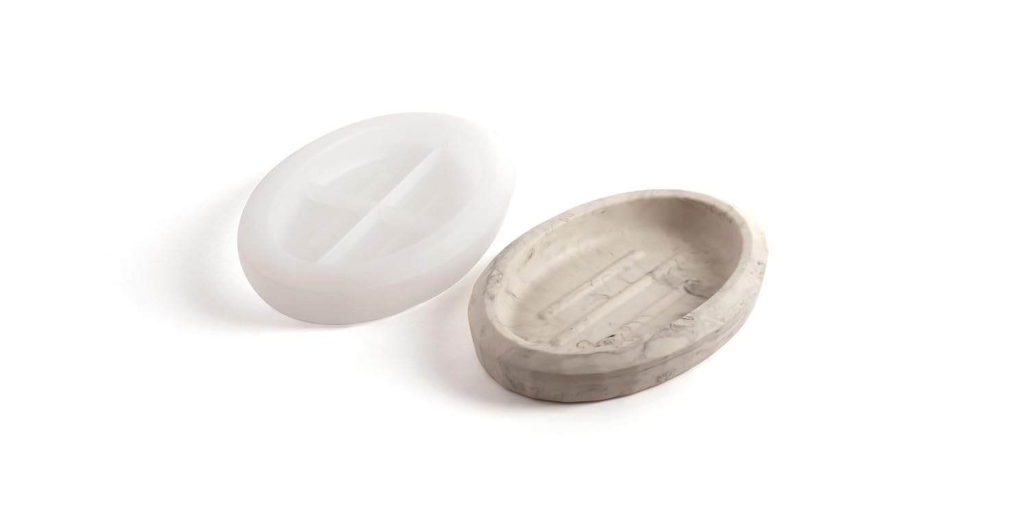 JESMONITE — Moule en Silicone Porte-Savon 15 x 10,5 x 2,6 cm