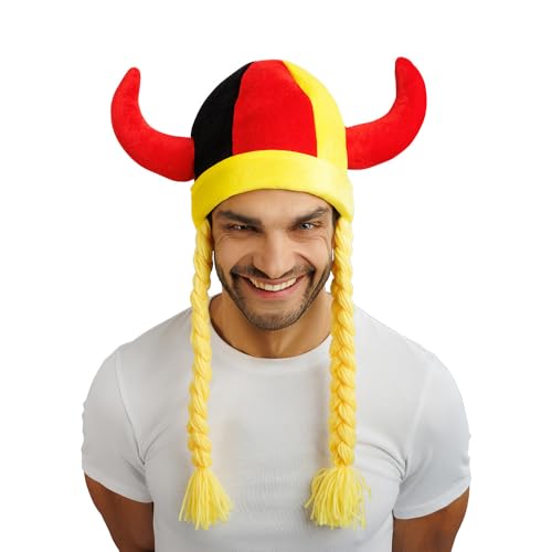 CHAKS — Casque supporter avec cornes et tresses Allemagne