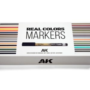 AK INTERACTIVE — Boîte de 34 marqueurs Real Colors