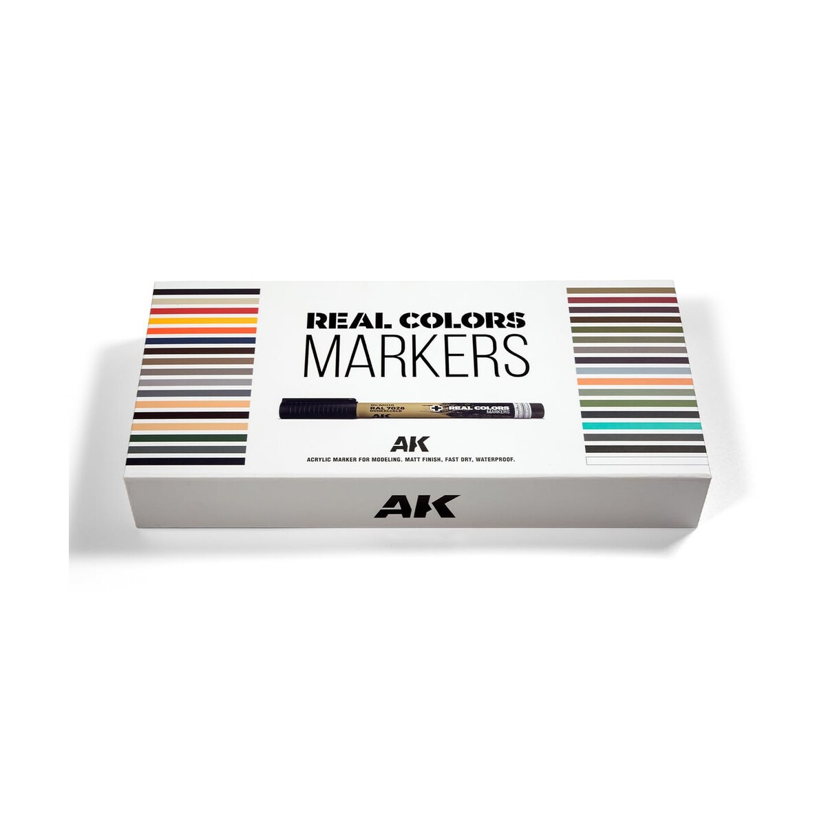 AK INTERACTIVE — Boîte de 34 marqueurs Real Colors