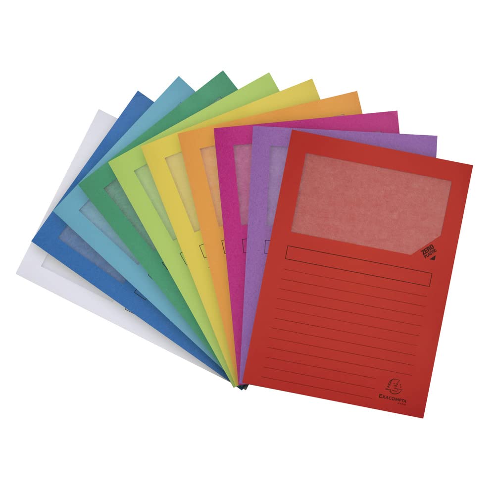 EXACOMPTA Forever — Lot de 50 Chemises à fenêtre A4 120 g/m²