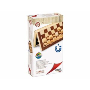 Alternative view of CAYRO — Jeu d’échecs magnétique en bois naturel