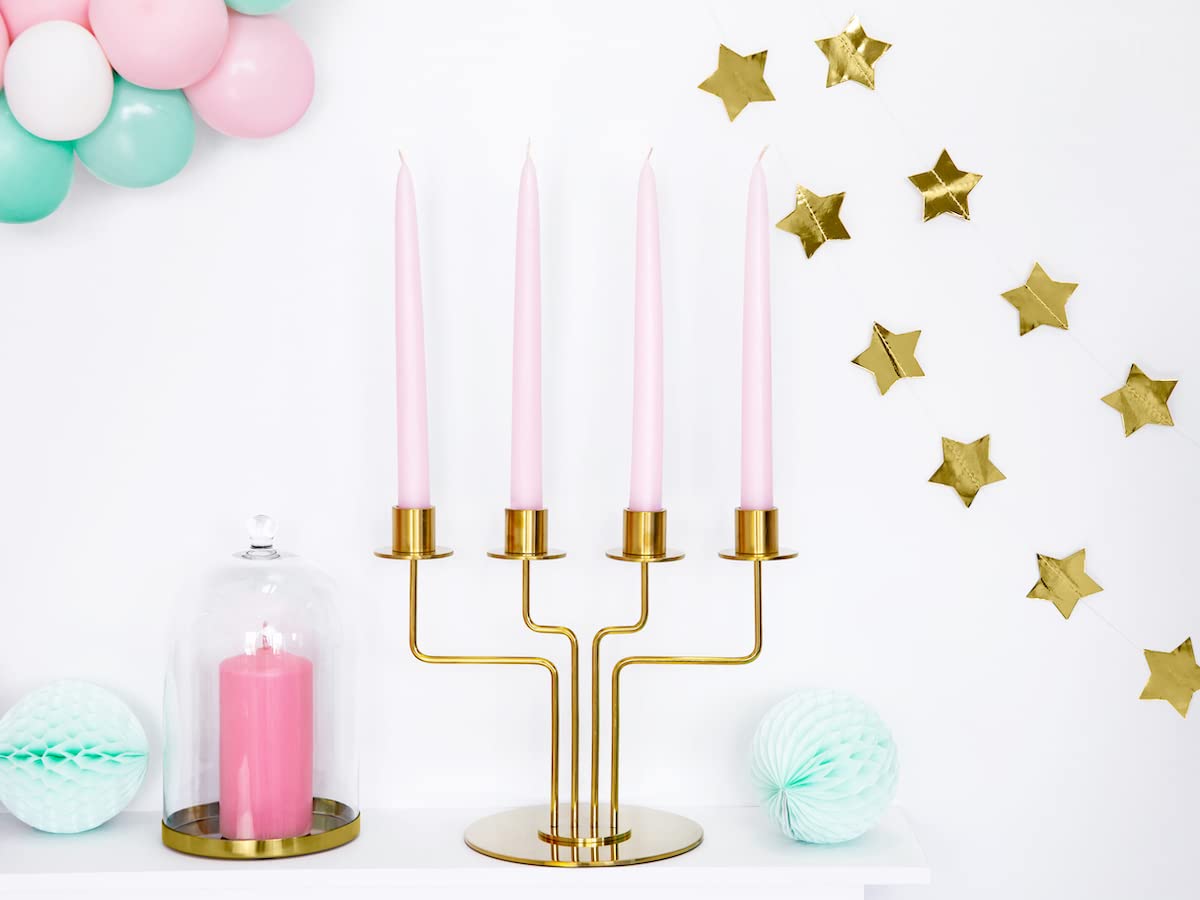 PARTYDECO — Lot de 10 bougies de table rose clair 24 cm – Image 28