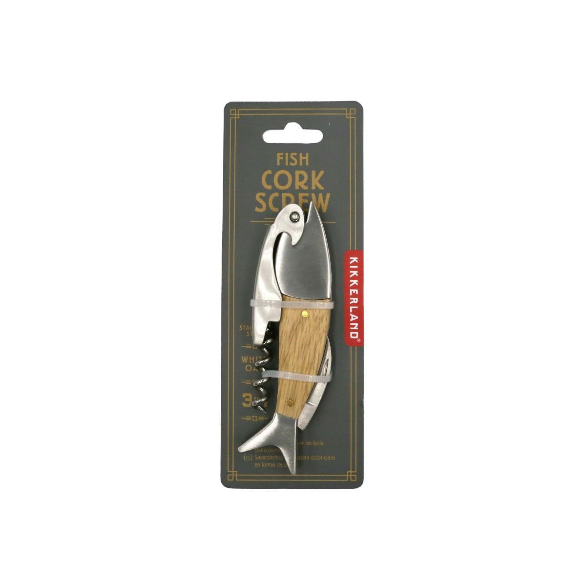KIKKERLAND — Tire-bouchon design poisson argenté – Image 9
