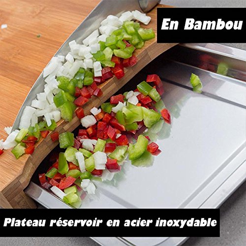BAMBOU — Planche à découper avec plateau récupérateur – Image 2