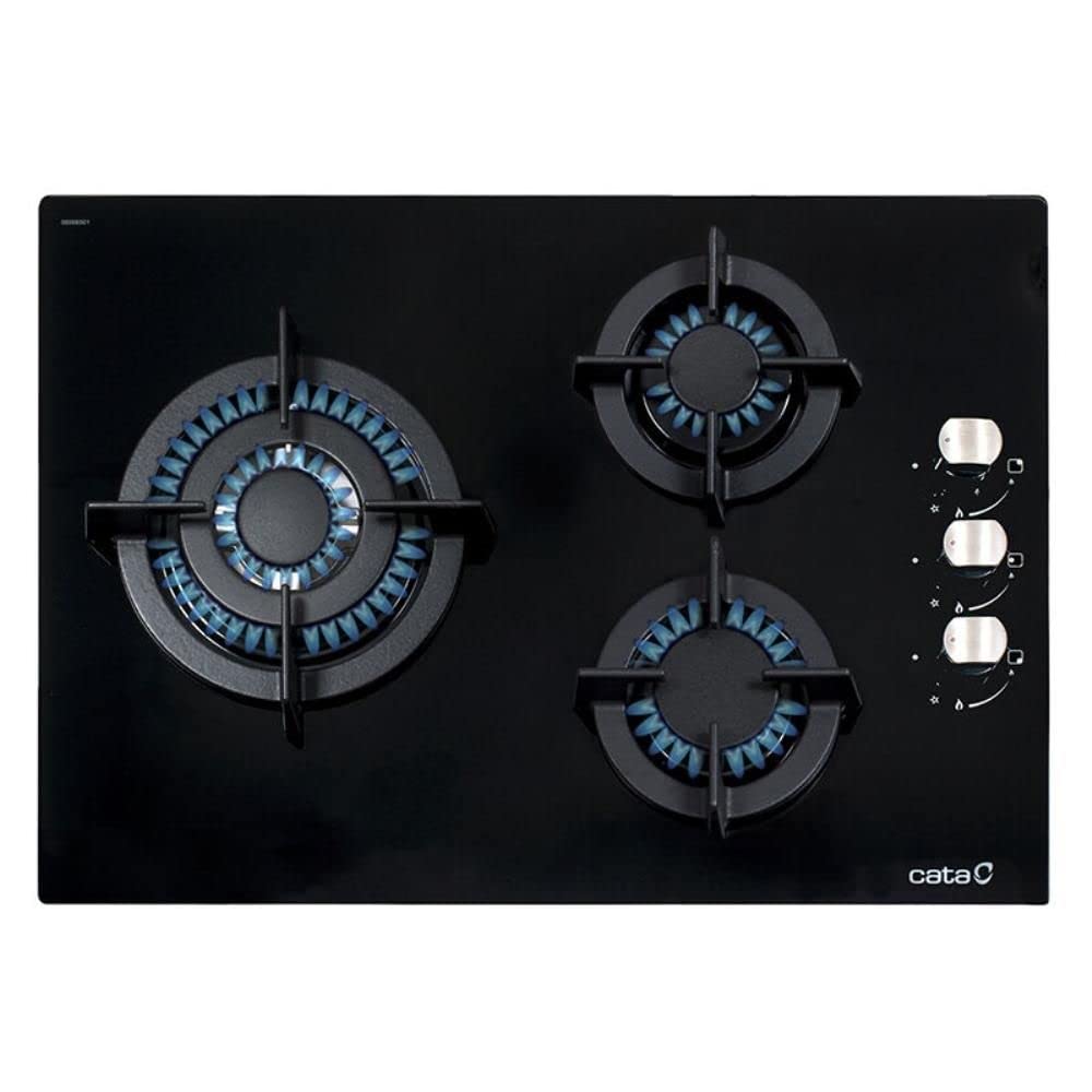 CATA Cristal CCI 5003 BK — Plaque de cuisson gaz 3 brûleurs 59 cm – Image 11