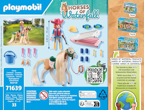 PLAYMOBIL Horses of Waterfall — Ellie avec cheval et accessoires – Image 7