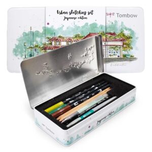 TOMBOW Urban Sketching Japan Edition — Set aquarelle en métal