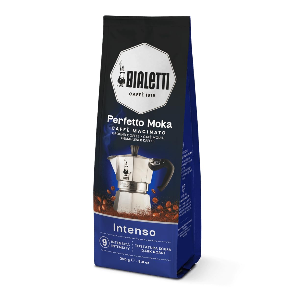 BIALETTI Perfetto Moka — Café moulu Intenso 250g