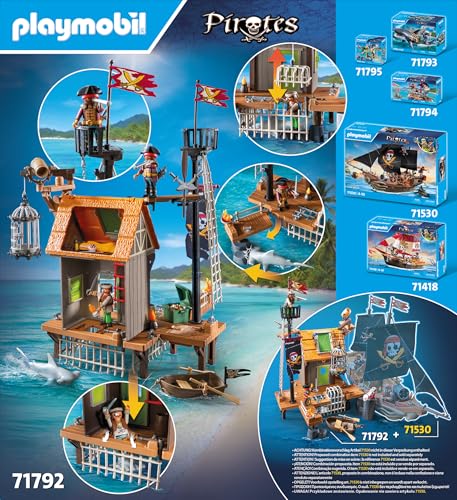 PLAYMOBIL Pirates — Port Pirate avec Prison de Corsaires – Image 38