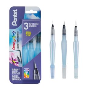 PENTEL Aquash FRH — Lot de 3 Pinceaux à réservoir d'eau