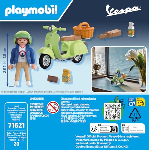 PLAYMOBIL 71621 — Vespa 150 Sprint Veloce vert clair – Image 32
