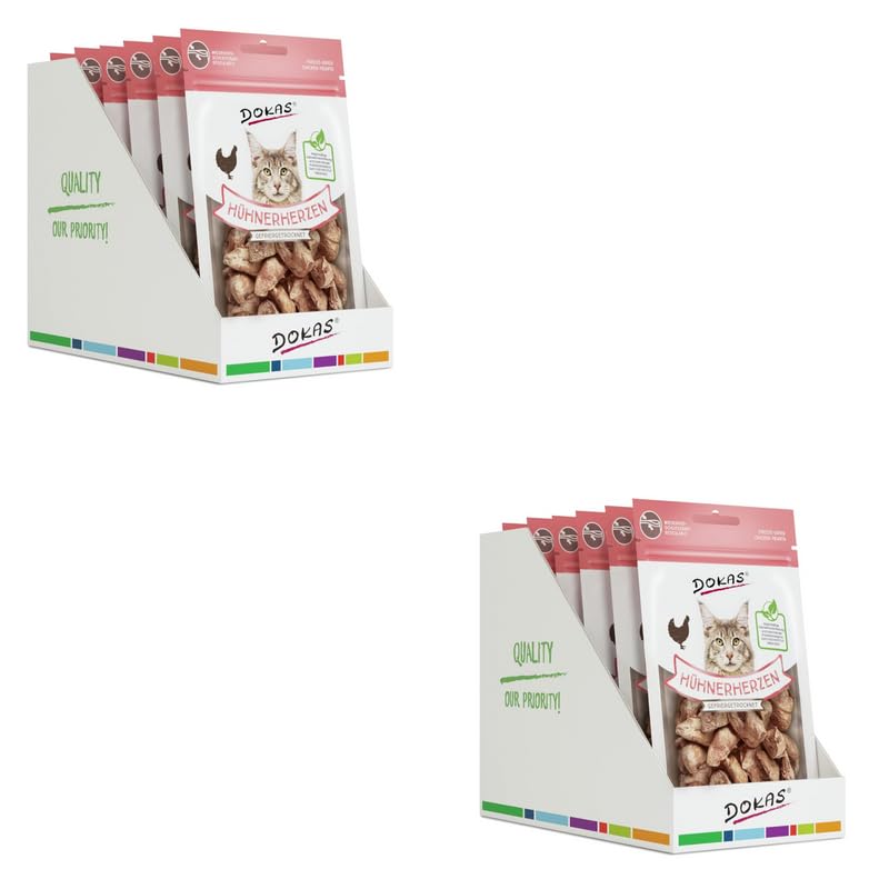 Dokas Cat Snack Hühnerherzen gefriergetr. 15g (Menge: 6 Je Bestelleinheit) – Image 25