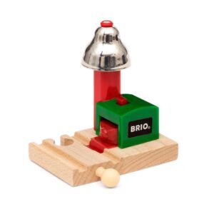 Alternative view of BRIO World — Signal cloche magnétique pour circuit train bois