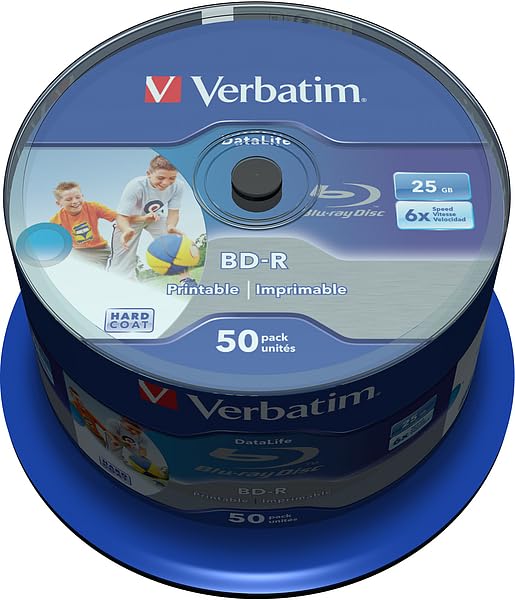 VERBATIM DataLife — 50 BD-R 25 Go 6x imprimables jet d'encre – Image 5