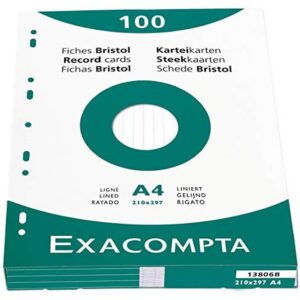 Alternative view of Exacompta Étui de 100 fiches bristol uni non perforé 210x297mm Jaune