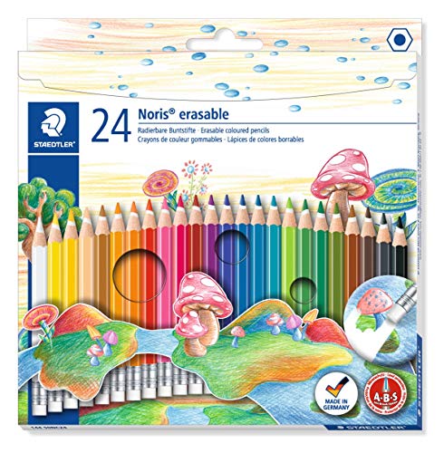 STAEDTLER Noris Erasable — Crayons de couleur gommables 24 pcs