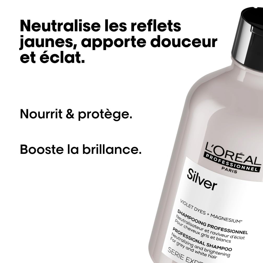 L'OREAL PROFESSIONNEL — Shampoing déjaunissant Silver 500 ml – Image 2