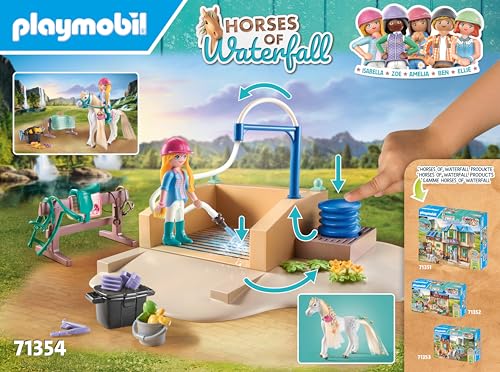 PLAYMOBIL Horses of Waterfall — Isabella & Lionne avec aire de lavage – Image 24