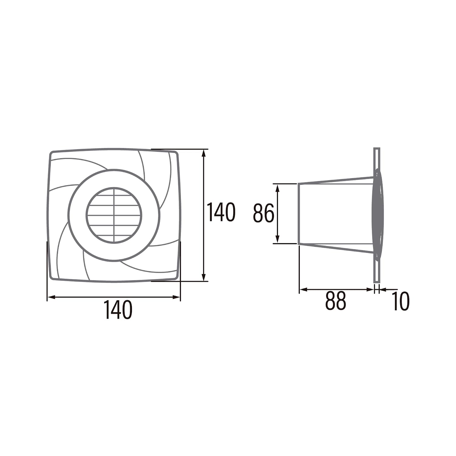 CATA B8 PLUS — Extracteur de salle de bains silencieux 14 cm – Image 46