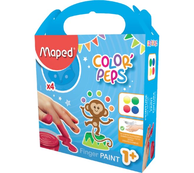 MAPED Color'Peps — 4 Pots de Peinture au Doigt 80 g – Image 4