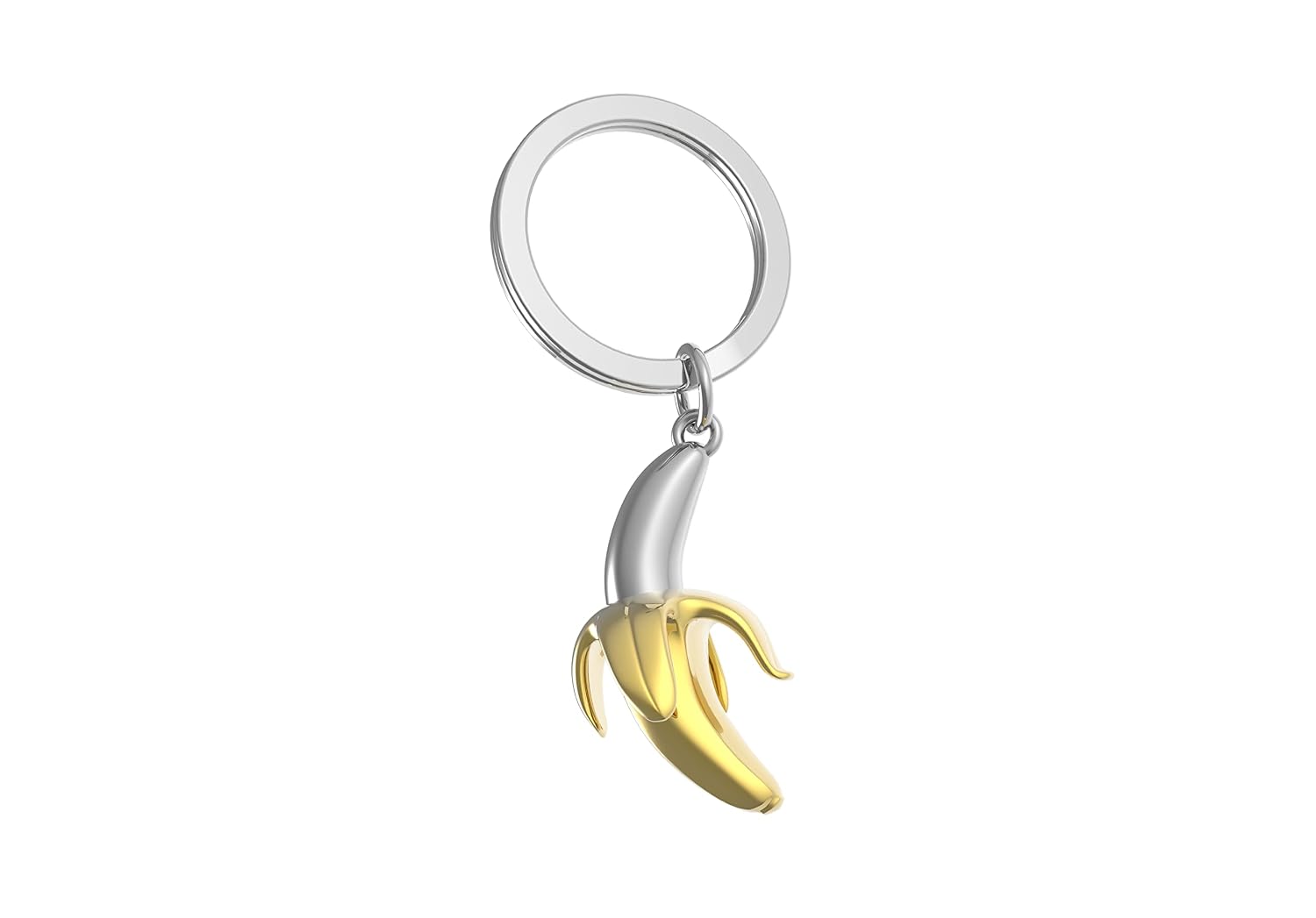 METALMORPHOSE — Porte-clés Banane argenté et doré – Image 10