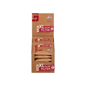 GIZEH Pure XL Slim — Lot de 10 sachets de 120 filtres 6 mm
