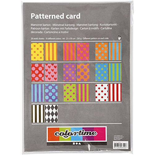 CREATIV COMPANY Colortime — Papier cartonné à motifs 20 feuilles – Image 2
